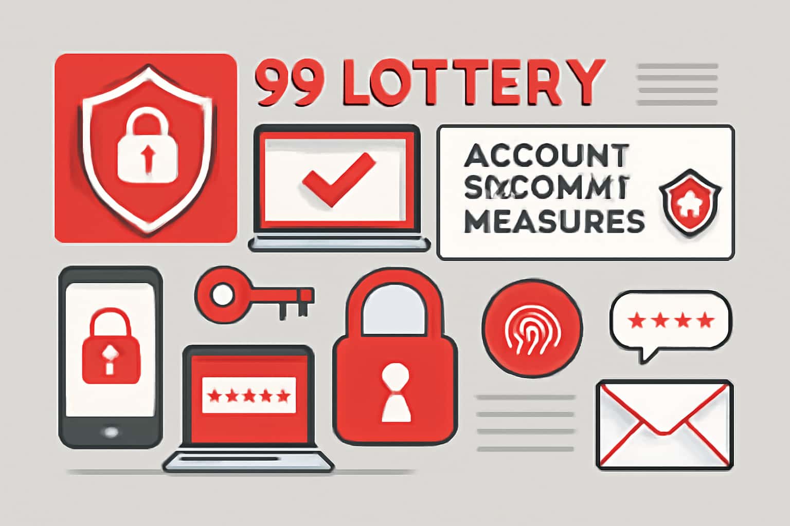 Image illustrating security measures for 99 Lottery accounts.