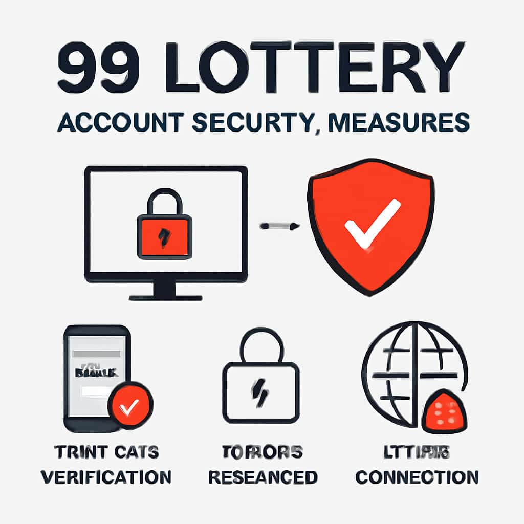 Diagram illustrating account security practices for 99 Lottery.