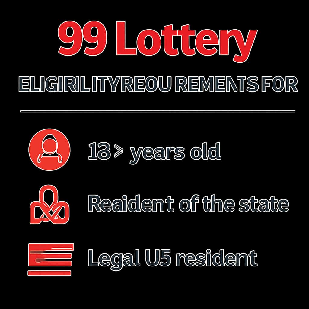 Diagram illustrating eligibility criteria for 99 Lottery.