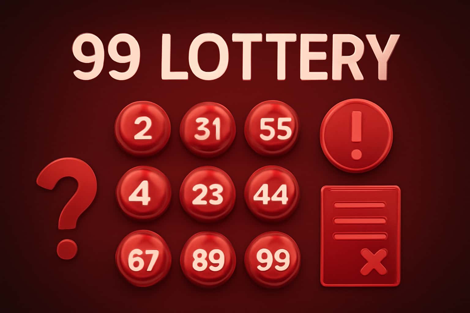 An informative depiction regarding issues in the 99 Lottery.