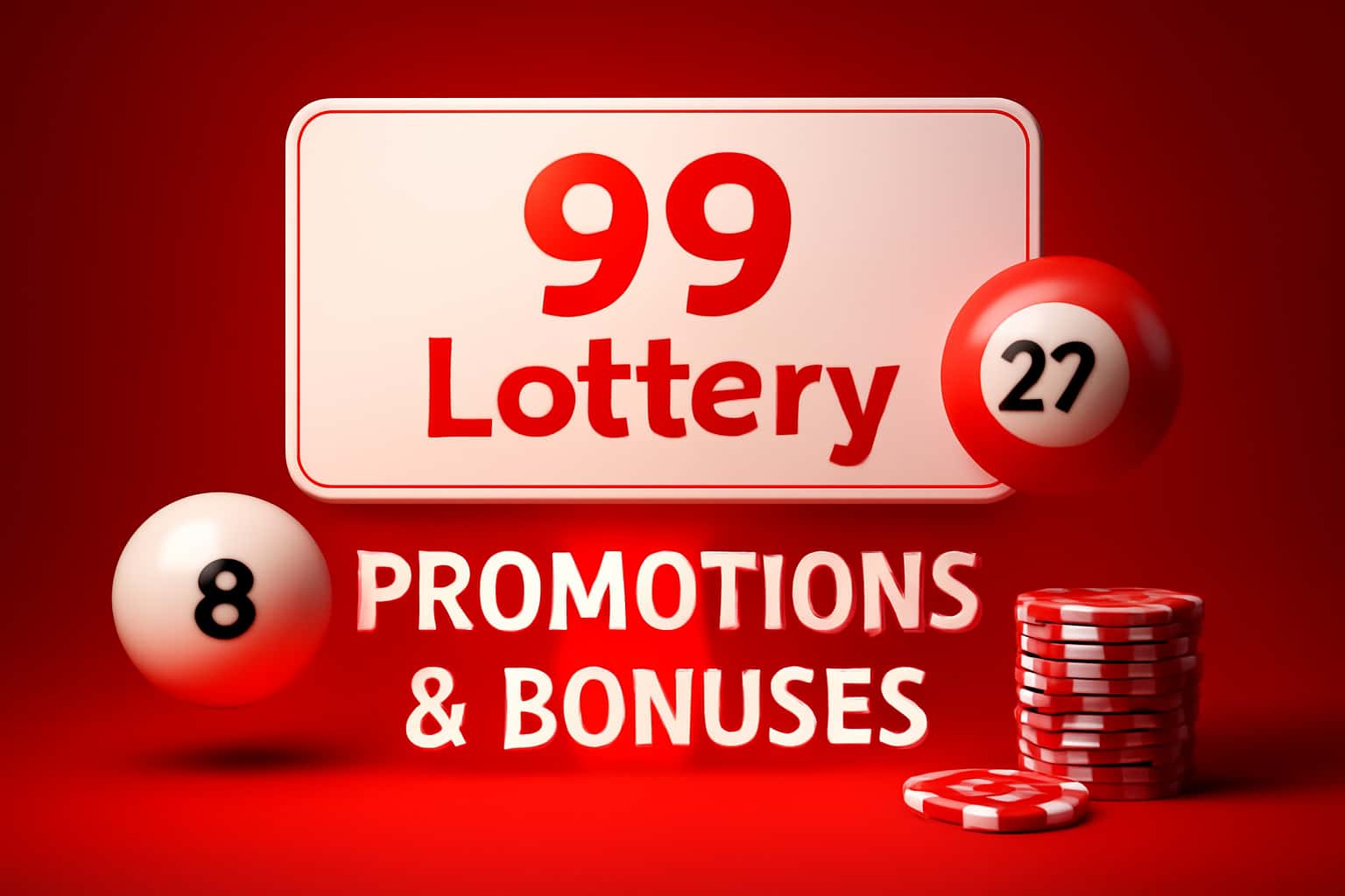 Informational scene showcasing 99 Lottery Promotions & Bonuses.