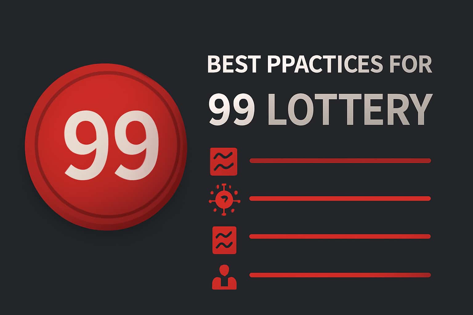A neutral informational scene depicting best practices for 99 Lottery.