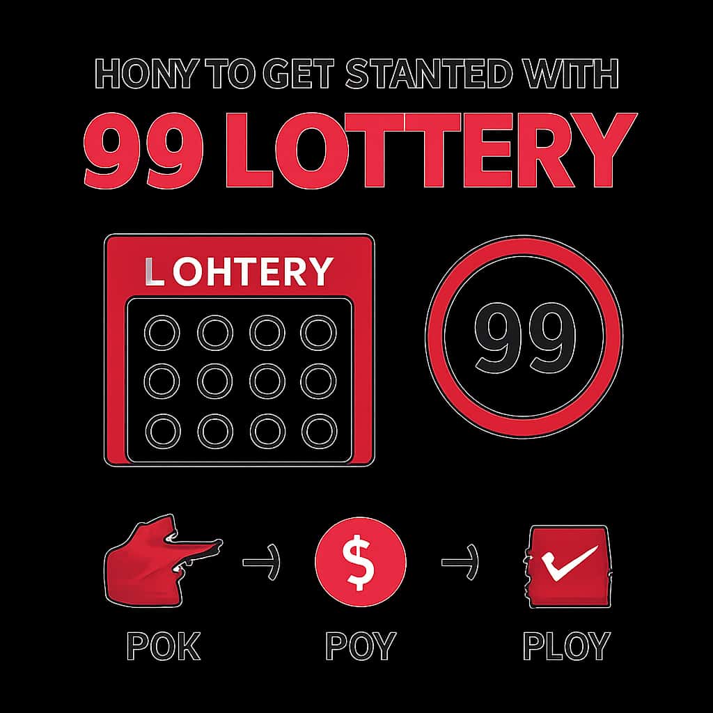 An educational diagram detailing how to start with 99 Lottery.