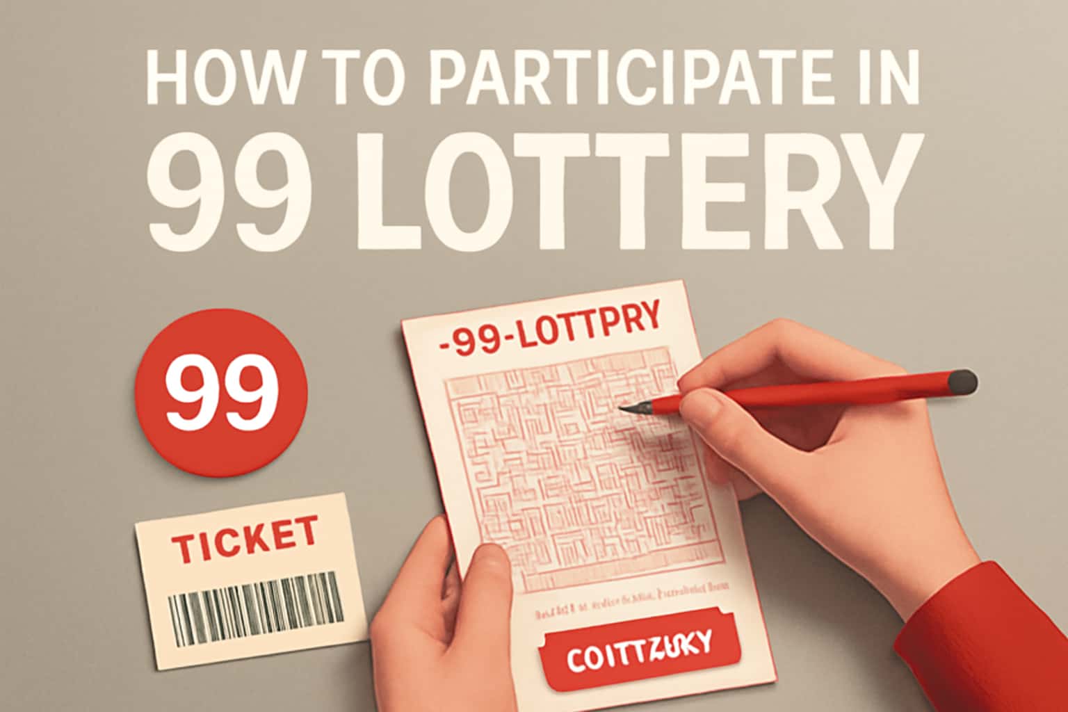 An informative visualization about How to Participate in 99 Lottery with clear text.