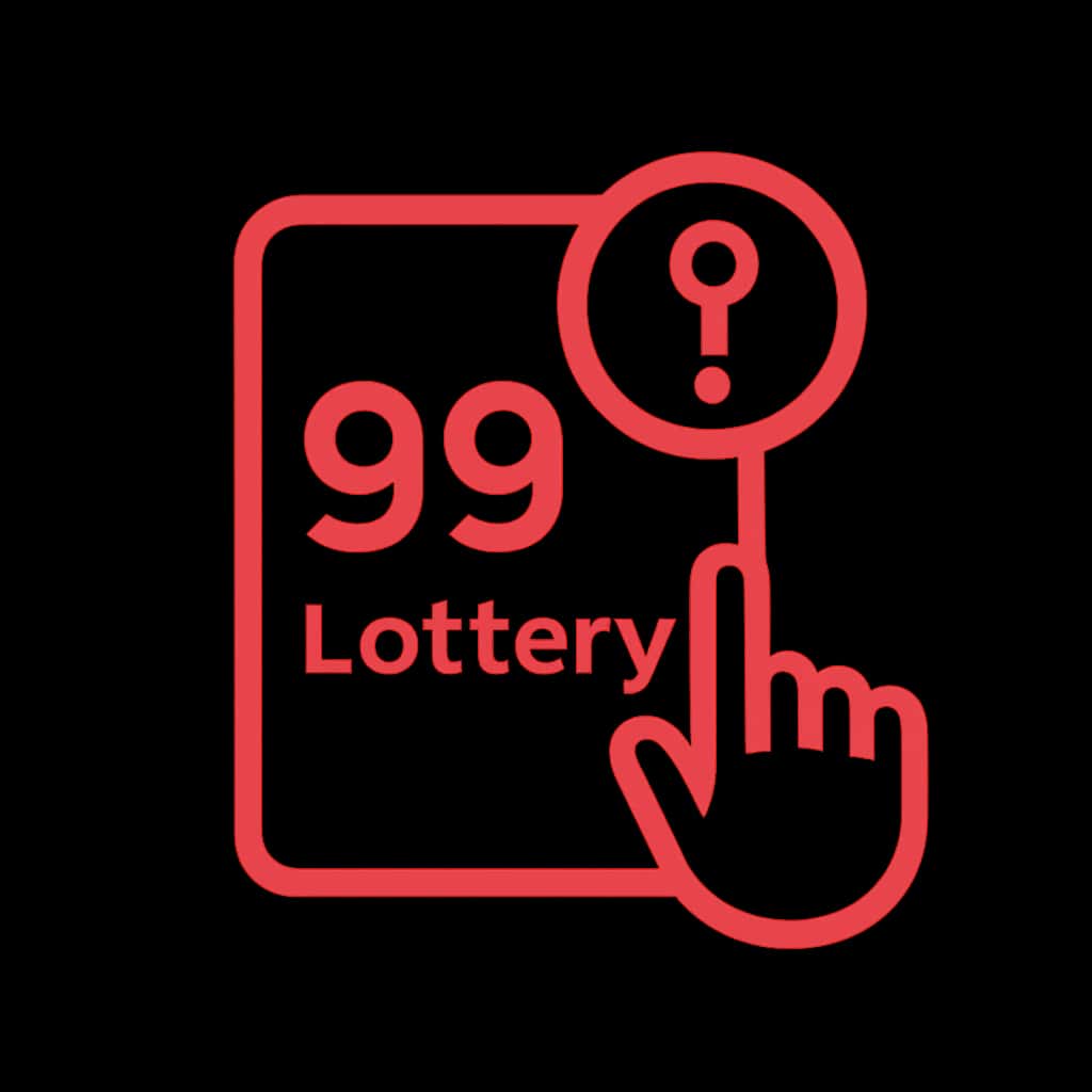 A simple icon illustrating the idea of 99 Lottery probabilities, prominently displaying the text '99 Lottery'.