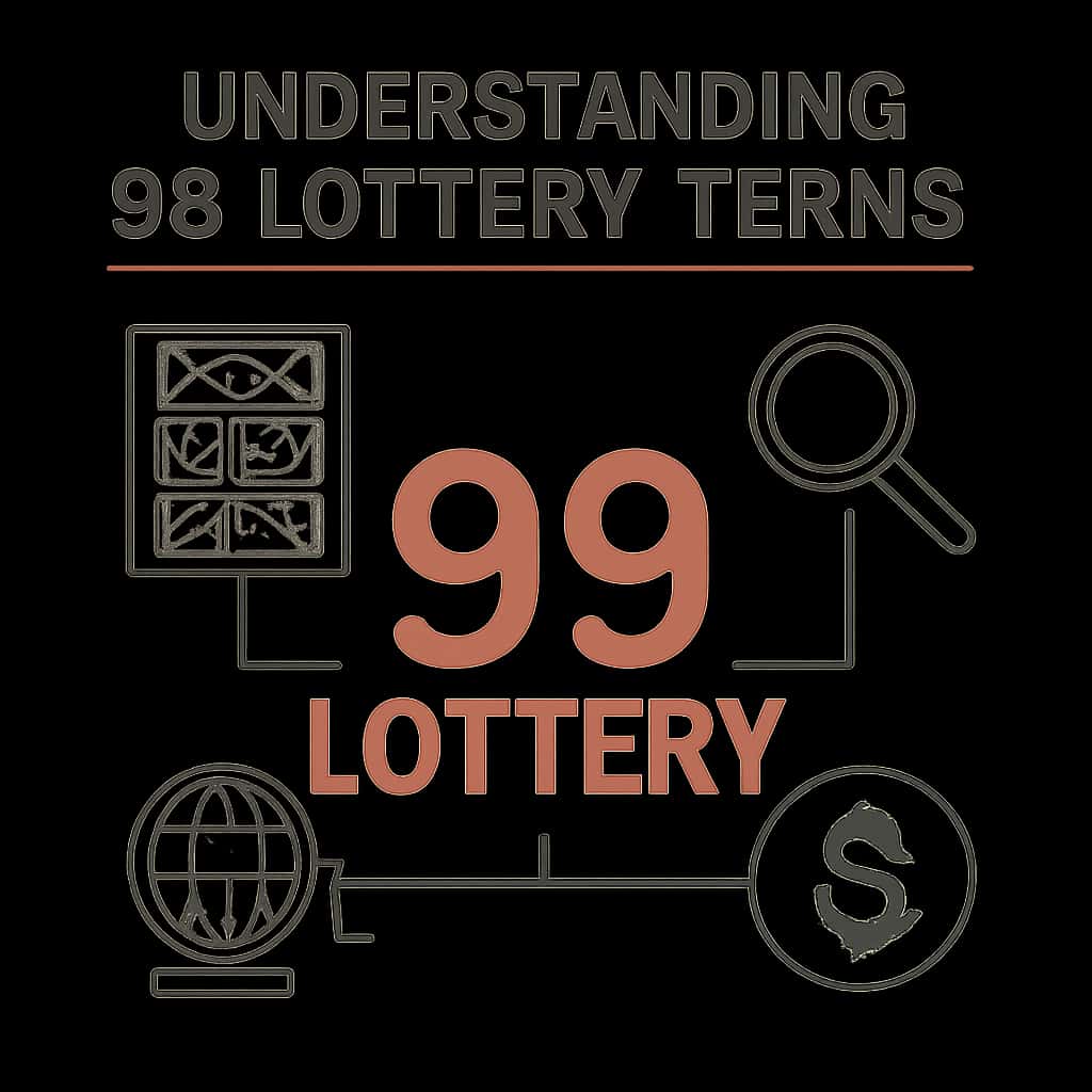 An educational diagram on key 99 Lottery Terms.